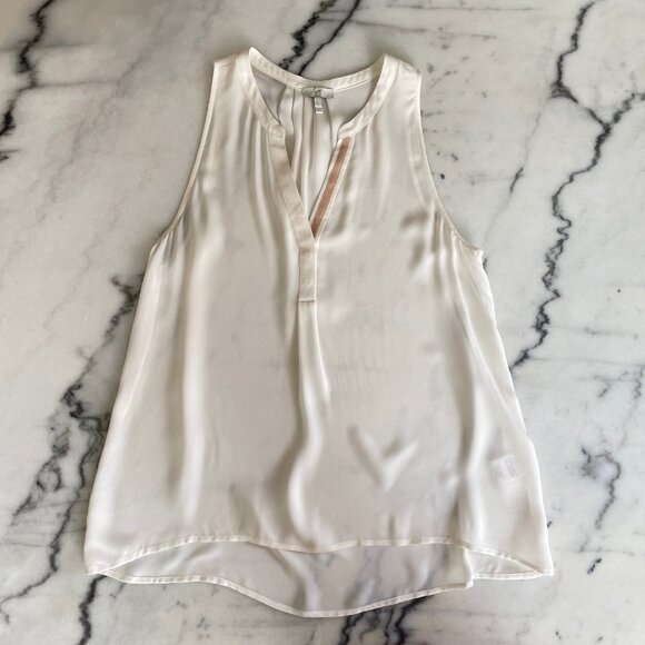 Joie Silk Tank with Blush Detail - Picture 4 of 16